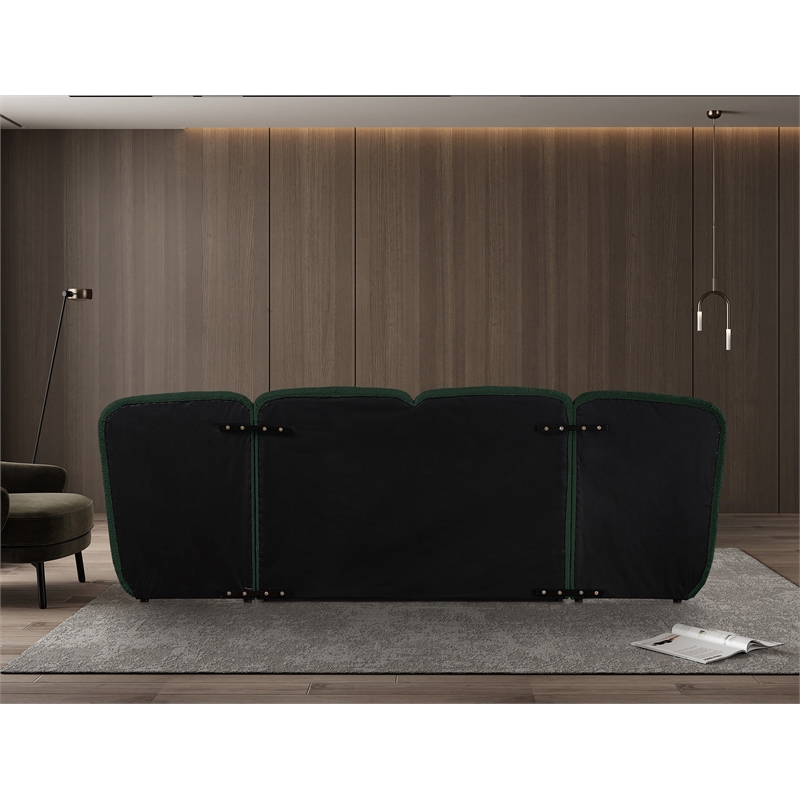 Meridian Furniture Shiloh Green Boucle Fabric King Bed