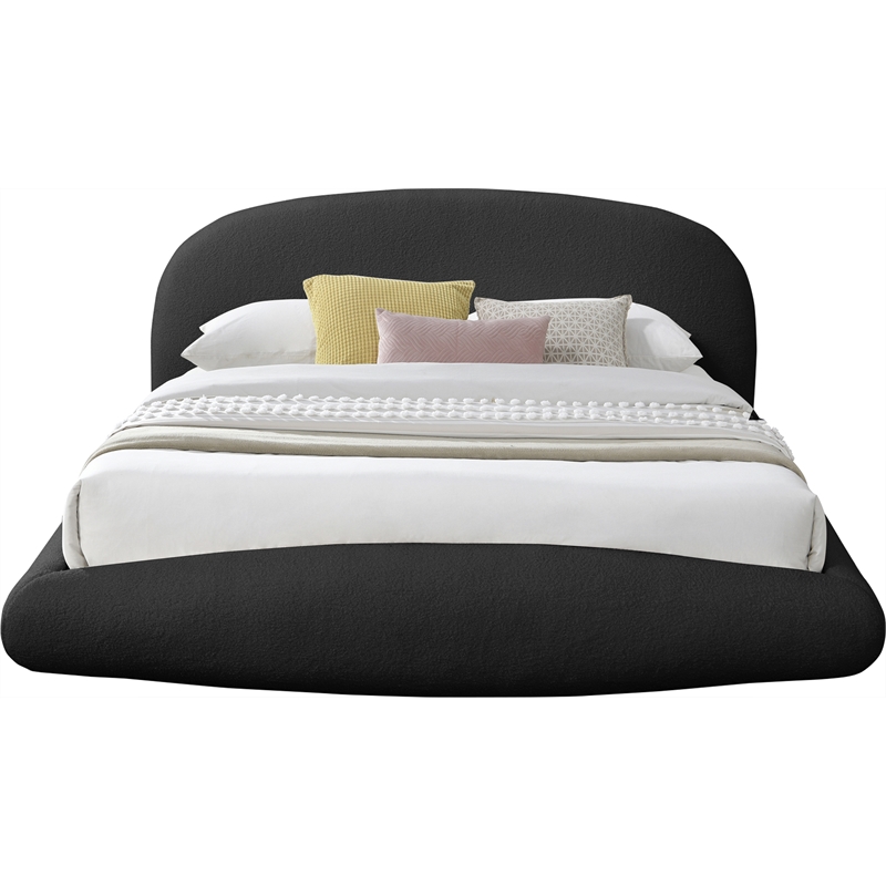 Meridian Furniture Genesis Black Teddy Fabric Full Bed