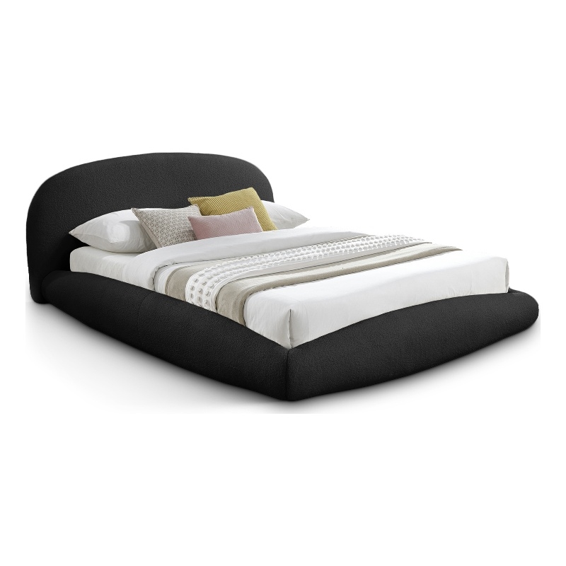 Meridian Furniture Genesis Black Teddy Fabric Full Bed