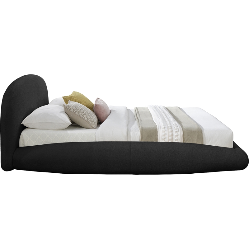 Meridian Furniture Genesis Black Teddy Fabric King Bed