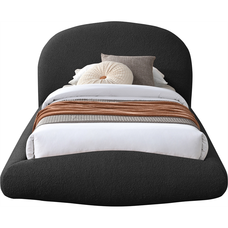 Meridian Furniture Genesis Black Teddy Fabric Twin Bed