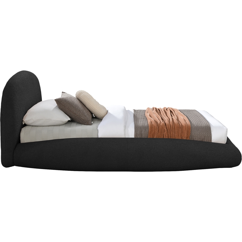 Meridian Furniture Genesis Black Teddy Fabric Twin Bed