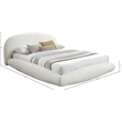 Meridian Furniture Genesis Cream Teddy Fabric Full Bed