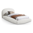Meridian Furniture Genesis Cream Teddy Fabric Twin Bed