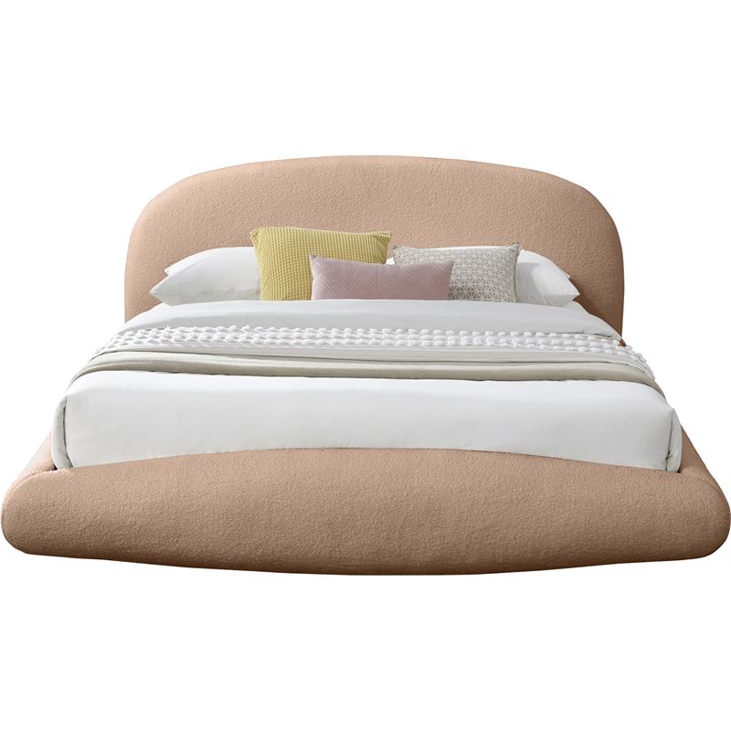Meridian Furniture Genesis Beige Teddy Fabric Full Bed