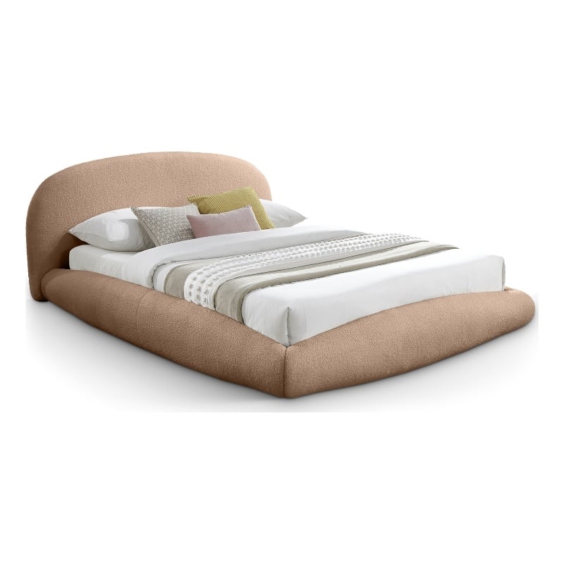 Meridian Furniture Genesis Beige Teddy Fabric Full Bed
