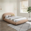 Meridian Furniture Genesis Beige Teddy Fabric Queen Bed