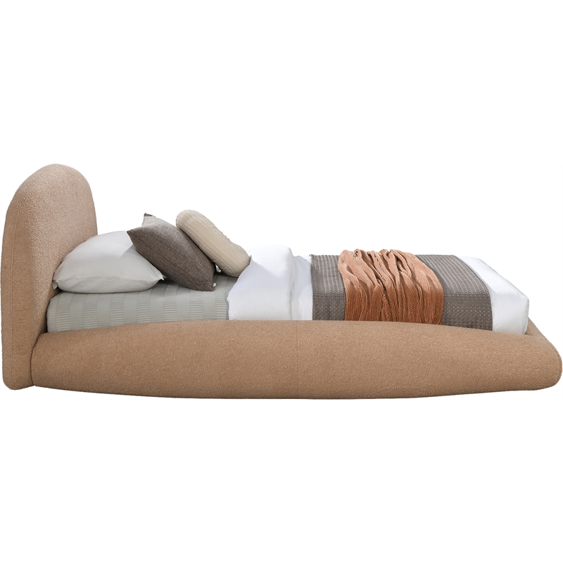 Meridian Furniture Genesis Beige Teddy Fabric Twin Bed