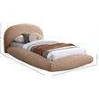 Meridian Furniture Genesis Beige Teddy Fabric Twin Bed