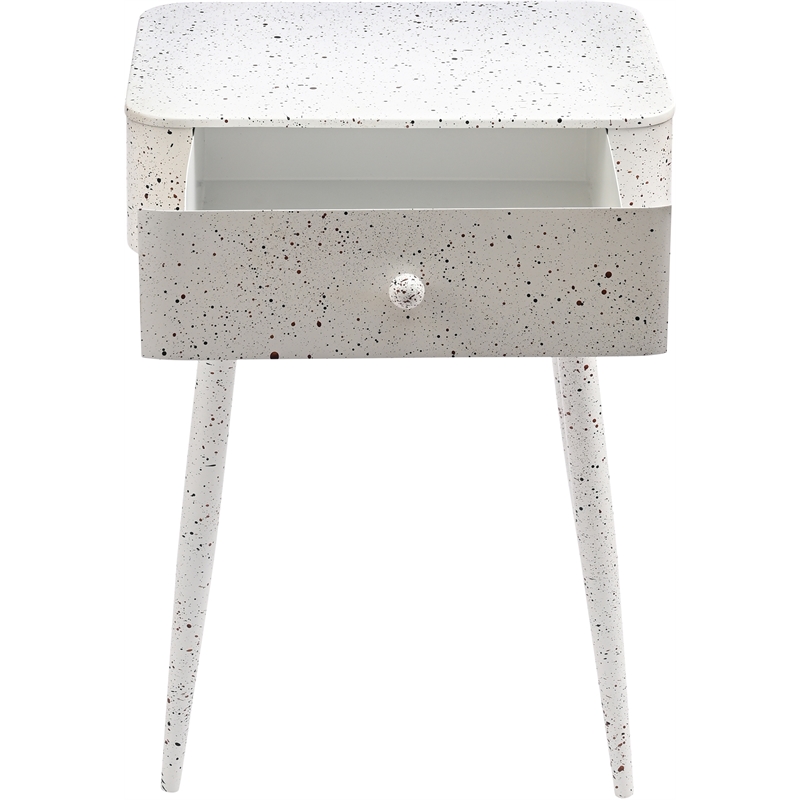 Meridian Furniture Rylan White Iron Night Stand