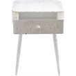 Meridian Furniture Rylan White Iron Night Stand