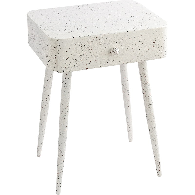 Meridian Furniture Rylan White Iron Night Stand