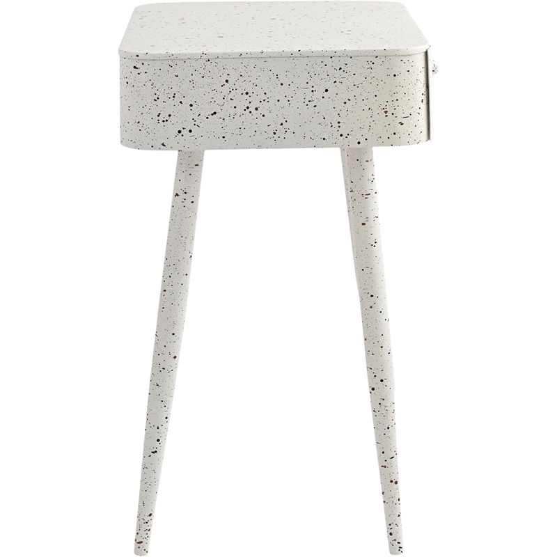 Meridian Furniture Rylan White Iron Night Stand