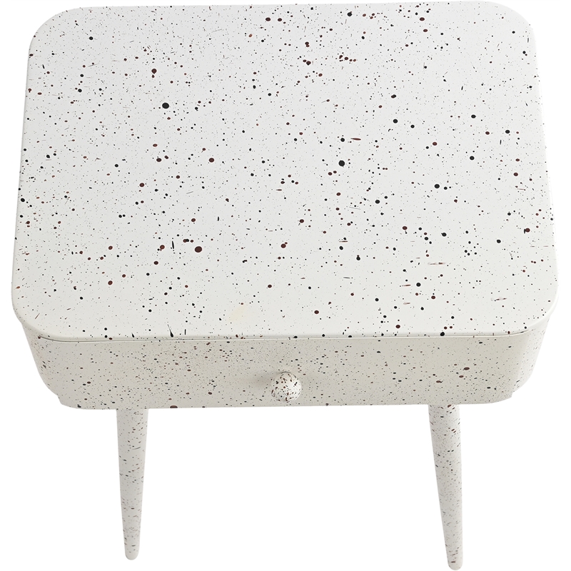 Meridian Furniture Rylan White Iron Night Stand