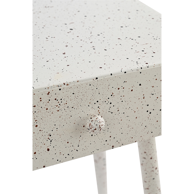 Meridian Furniture Rylan White Iron Night Stand
