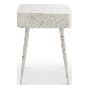 Meridian Furniture Rylan White Iron Night Stand
