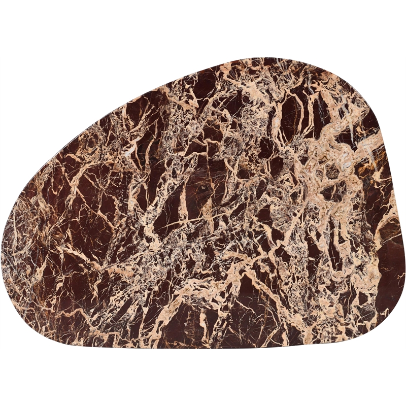 Meridian Furniture Messina Burgundy Genuine Marble Coffee Table