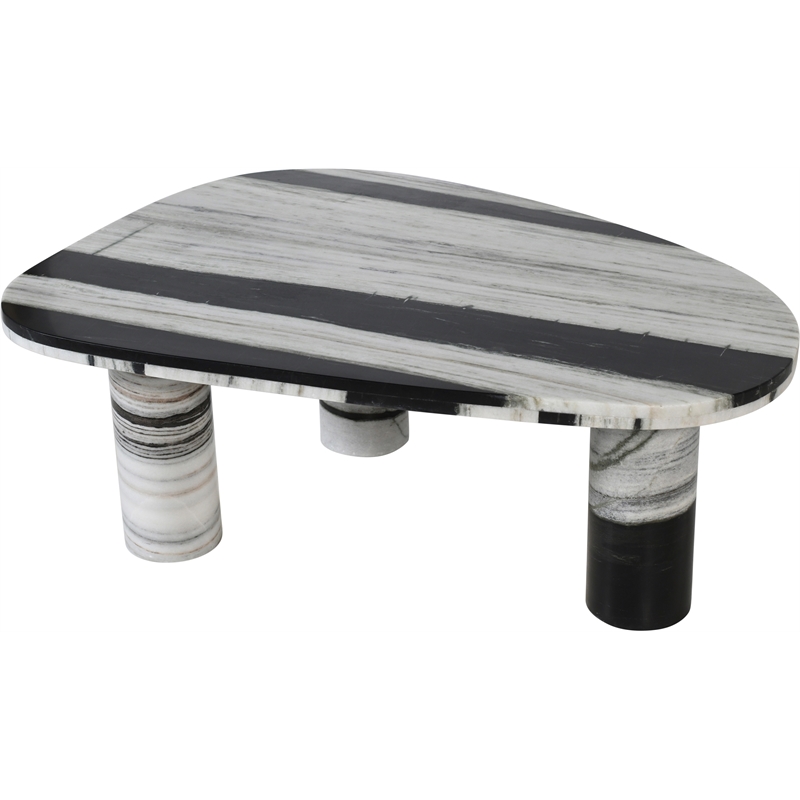 Meridian Furniture Messina Panda Genuine Marble Coffee Table