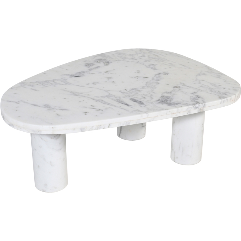 Meridian Furniture Messina White Genuine Marble Coffee Table