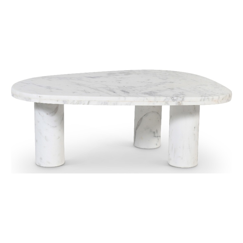Meridian Furniture Messina White Genuine Marble Coffee Table