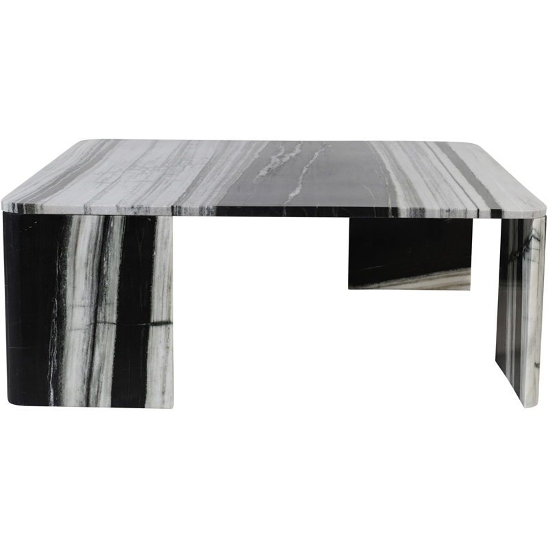 Meridian Furniture Livorno Panda Genuine Marble Coffee Table