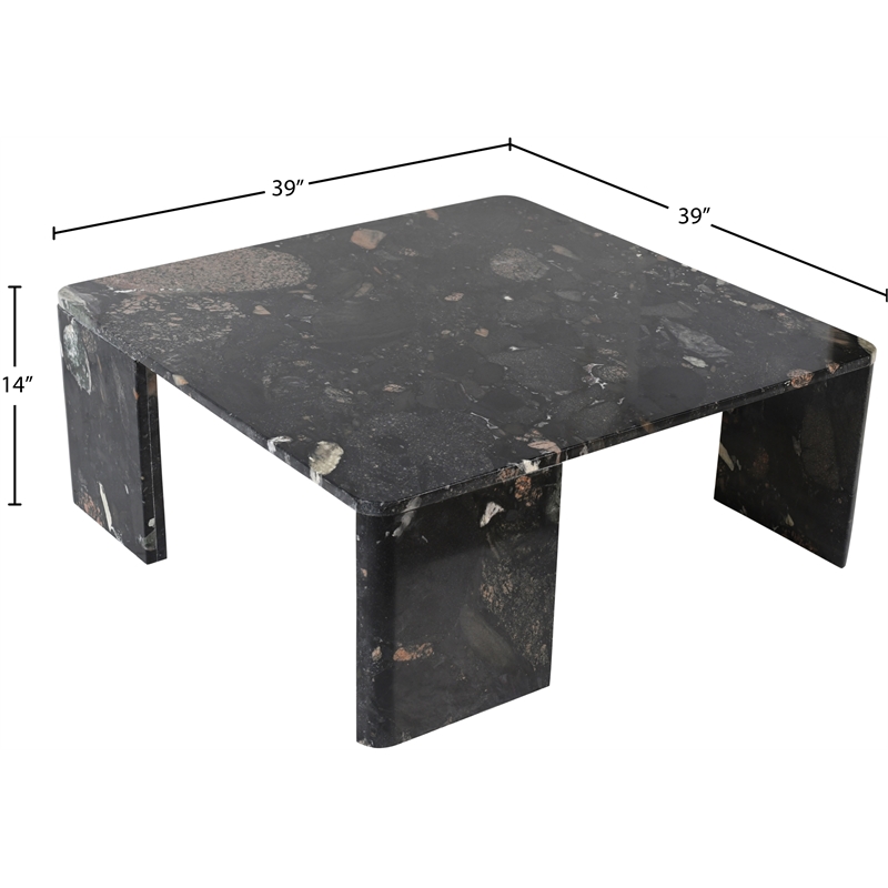 Meridian Furniture Livorno Stone Granite Coffee Table