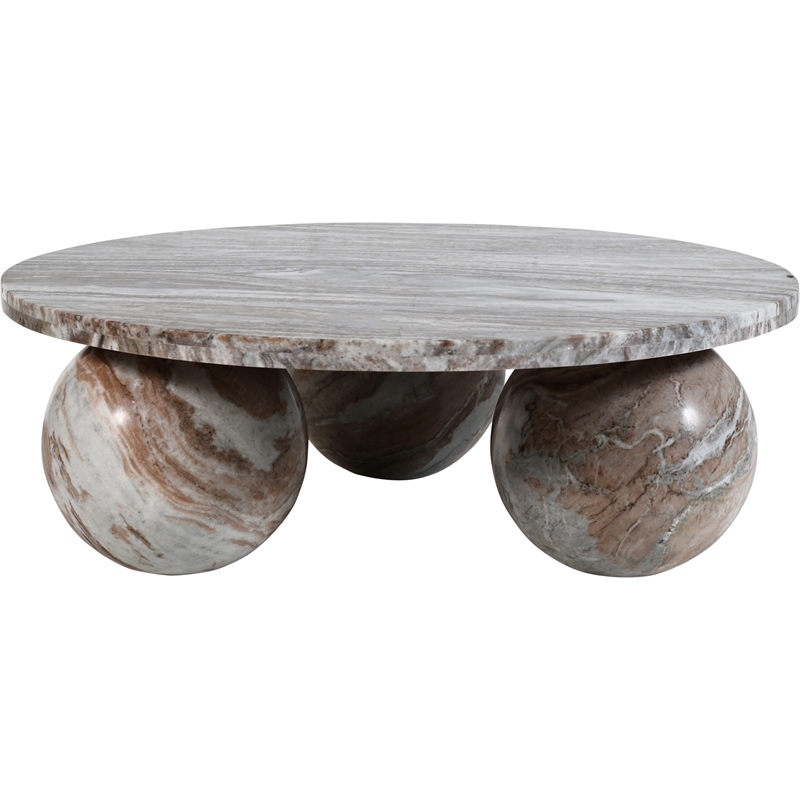 Meridian Furniture Spherical Brown Marble Coffee Table