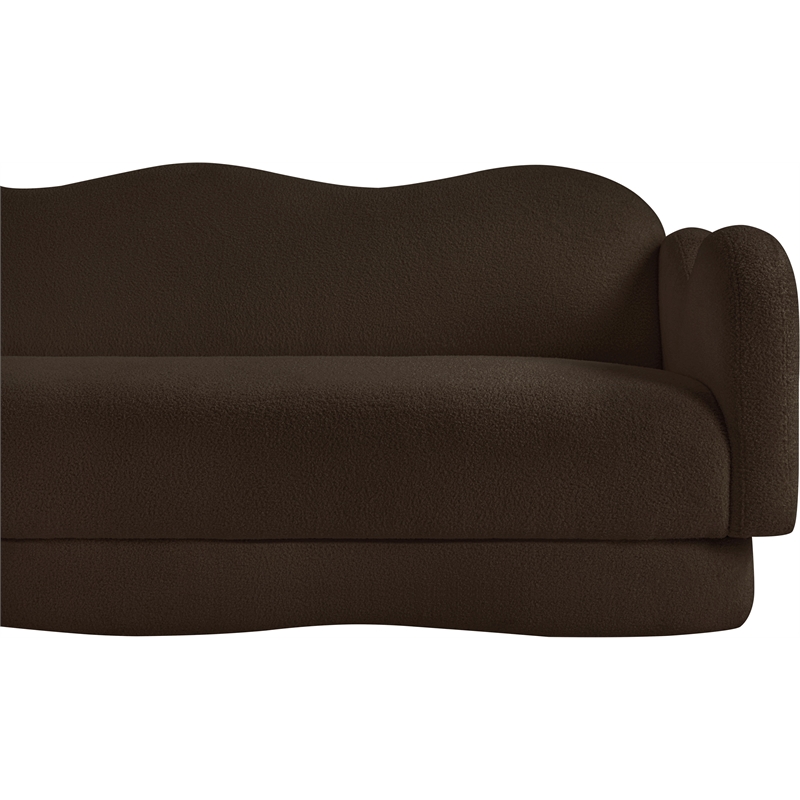 Meridian Furniture Bloom Brown Teddy Fabric Sofa