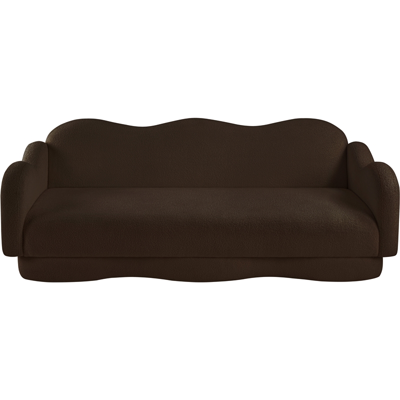 Meridian Furniture Bloom Brown Teddy Fabric Sofa