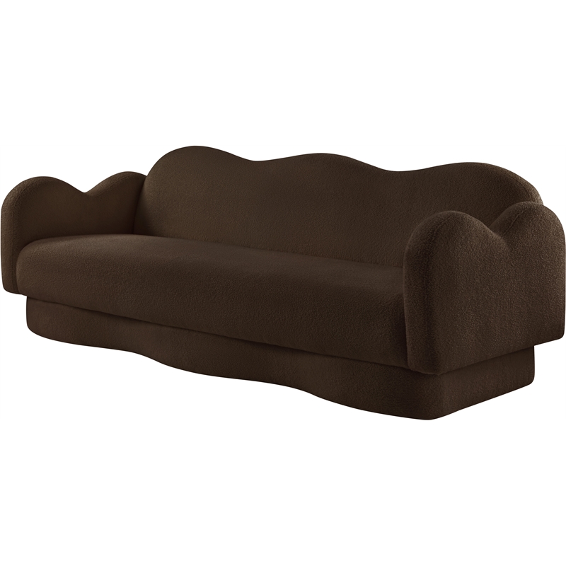 Meridian Furniture Bloom Brown Teddy Fabric Sofa