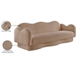Meridian Furniture Bloom Beige Teddy Fabric Sofa