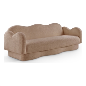 Meridian Furniture Bloom Beige Teddy Fabric Sofa