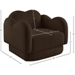 Meridian Furniture Bloom Brown Teddy Fabric Chair