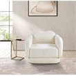 Meridian Furniture Bloom Cream Teddy Fabric Chair