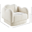 Meridian Furniture Bloom Cream Teddy Fabric Chair