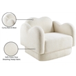 Meridian Furniture Bloom Cream Teddy Fabric Chair