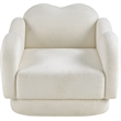 Meridian Furniture Bloom Cream Teddy Fabric Chair