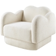 Meridian Furniture Bloom Cream Teddy Fabric Chair
