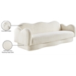 Meridian Furniture Bloom Cream Teddy Fabric Sofa