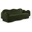 Meridian Furniture Bloom Green Teddy Fabric Sofa