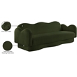 Meridian Furniture Bloom Green Teddy Fabric Sofa