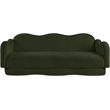 Meridian Furniture Bloom Green Teddy Fabric Sofa