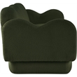 Meridian Furniture Bloom Green Teddy Fabric Sofa