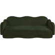 Meridian Furniture Bloom Green Teddy Fabric Sofa