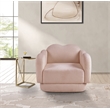 Meridian Furniture Bloom Pink Teddy Fabric Chair
