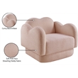 Meridian Furniture Bloom Pink Teddy Fabric Chair