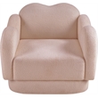 Meridian Furniture Bloom Pink Teddy Fabric Chair