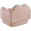Meridian Furniture Bloom Pink Teddy Fabric Chair