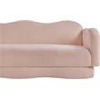 Meridian Furniture Bloom Pink Teddy Fabric Sofa