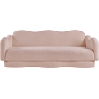 Meridian Furniture Bloom Pink Teddy Fabric Sofa